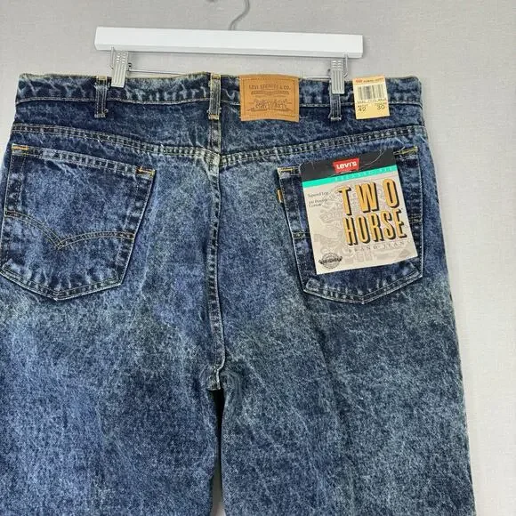 Vintage Levi's Mens Jeans 42x30 Blue Cotton Tapered Leg Deadstock Made in USA - Picture 11 of 16